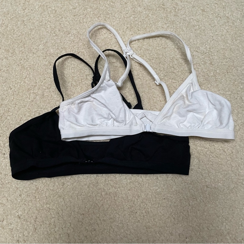 2 PC Set of Fruit of the Loom Convertible Racerback Front-Clasping Training Bra